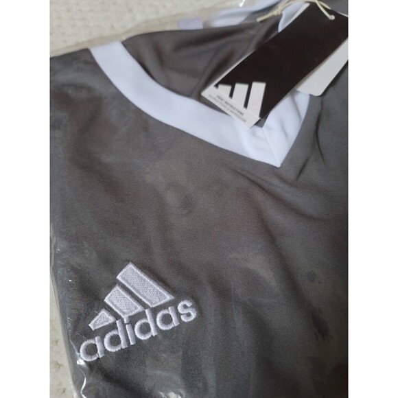 NWT SEALED adidas Entrada 22 Men's SLIM FIT Soccer Jersey HE1574 GRAY, size L - Picture 6 of 6